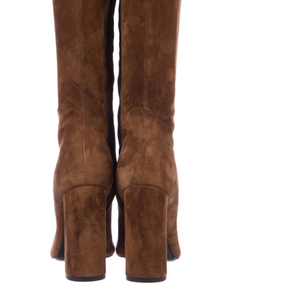 SAINT LAURENT Lou 105 Suede Boots - Picture 3 of 6